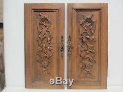 Victorian Carved Wooden Panel Plaque Door Antique Old Wood Koi Fish Serpent Head