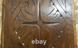 Victorian rosette carved wood panel antique french architectural salvage 23