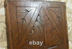Victorian rosette wood carving panel antique french architectural salvage 23