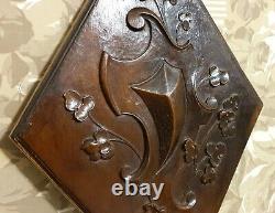 Victorian scroll leaf carving panel antique french architectural salvage 15