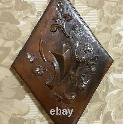 Victorian scroll leaf carving panel antique french architectural salvage 15