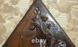 Victorian scroll leaf carving panel antique french architectural salvage 15