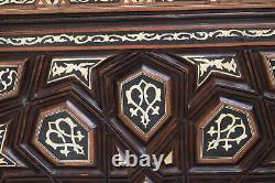 Vintage 2 Sided Carved Wood Latticework Mashrabiya Screen, Room Divider, 3 Panels