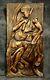 Vintage African Carved Wood Wall Art Panel Father & Son 23x11.75