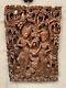 Vintage Balinese Bali Wooden Carving High Relief 3d Art Panel Hand Carved Wood