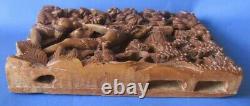 Vintage Balinese Carved Wood Panel Ancien Panneau Bois Bali Indonesie