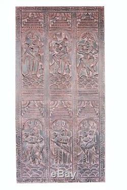 Vintage Carved Door Panel Kamasutra Wall Sculpture BARNDOOR Resort DEsign