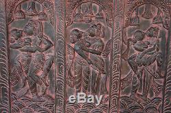 Vintage Carved Door Panel Kamasutra Wall Sculpture BARNDOOR Resort DEsign