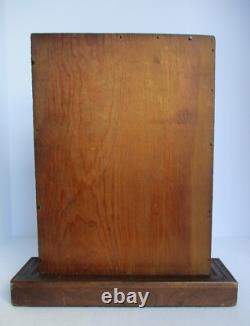 Vintage Carved Wood Panel Hands & Box of Insects Dragonfly Moth Teak Sculpture