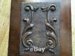 Vintage Carved Wooden Panels Plaques Antique 3 Panels, 2 Small and one Oblong