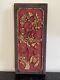 Vintage Chinese Exquisite Carved Wood Flowers And Bird Panel