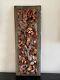 Vintage Chinese Exquisite Carved Wood Gilded Flowers And Birds Panel