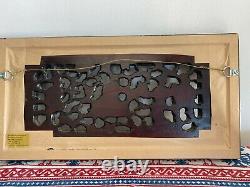 Vintage Chinese Wood Carving Panel With Frame Asian China Wood Panel Frame