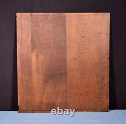 Vintage French Art Deco Carved Solid Oak Wood Panel Salvage