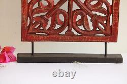 Vintage Hand-Carved, Hand Made and Handpainted Wooden Panel