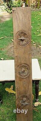 Vintage Hand Carved Wood key Hanger Panel Wall Mounted Home Decorative Sculpture