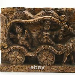 Vintage Hand-carved Wood Decorative Hanging Panel