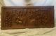 Vintage Indian Hand Carved Wood Village Agriculture Wall Panel Rare 9x20