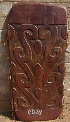 Vintage MID Century Carved Wood Panel Sculpture Abstract Tribal Hawaiian Tiki