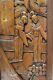 Vintage Pair Of Chinese Wood Carved Panels Hand Crafted For Wall Cabinet Door