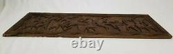 Vintage Relief Panel Wall Sculpture Ethnic Tribal Folk Art Carved Wood 40