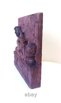 Vintage Style Wood Panel Kama Sutra Erotic Wall Hanging Hand Carved Figurine G16