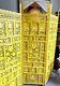 Vintage Yellow Ornate Carved Wood Indian 4 Panel Room Divider/screen 80 Wide
