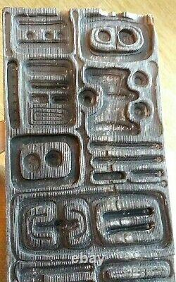 Vtg Hand Carved Wood Tiki Totem Panel Folk Art 36×11 Primitive Patina Witco