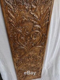 Wall Hanging Panel Flower Vase Hand Carved & Hand Painted 100%mango Wood