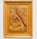 Wall Panel Wooden Vintage Carved Decor Hand Antique Old Hanging Woman Water Cave