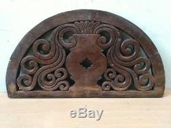 Wall Round Wooden Panel Antique Hand Floral Carved Estate Door Home Decor Old UK