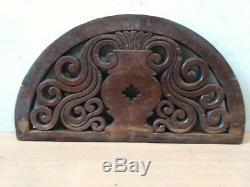 Wall Round Wooden Panel Antique Hand Floral Carved Estate Door Home Decor Old UK