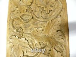 Wonderful Vintage Antique Solid Wood Carved Panel (B20)