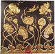 Wood Carved Wall Panels. Flying Bird With Lotus Flower Wall Decor. 36x36