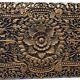 Wood Panel Hand Carving Wall Hanging Exotic Floral Vintage Style Home Decor
