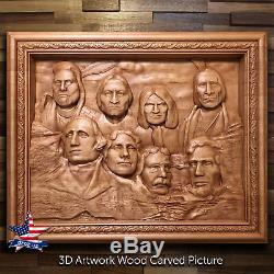 Wood Picture By Your Photo Carved Artwork 3d Icon Painting Panel Sculpture Decor