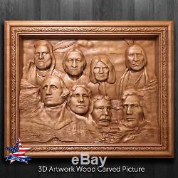 Wood Picture By Your Photo Carved Artwork 3d Icon Painting Panel Sculpture Decor