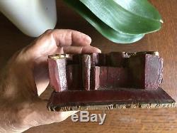 Wooden Architectural Panel Figures Antique Chinese Hand Carved Red Gold Guilt