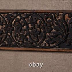 Wooden Hand Carved Ganesha Decorative Wall Panel Floral Wall Hanging Wall Decor