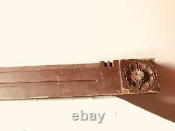 Wooden Panel Wall Architecture Antique Estate Decor 18c Ancient Door Window b-72