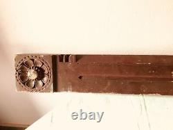 Wooden Panel Wall Architecture Antique Estate Decor 18c Ancient Door Window b-72