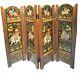 Wooden Partition 4 Panel Hand Made Folding Wicker Home Decor Ornament Gift
